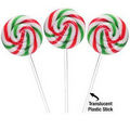 Petite Swirly Ripple Lollipops - Christmas Cherry